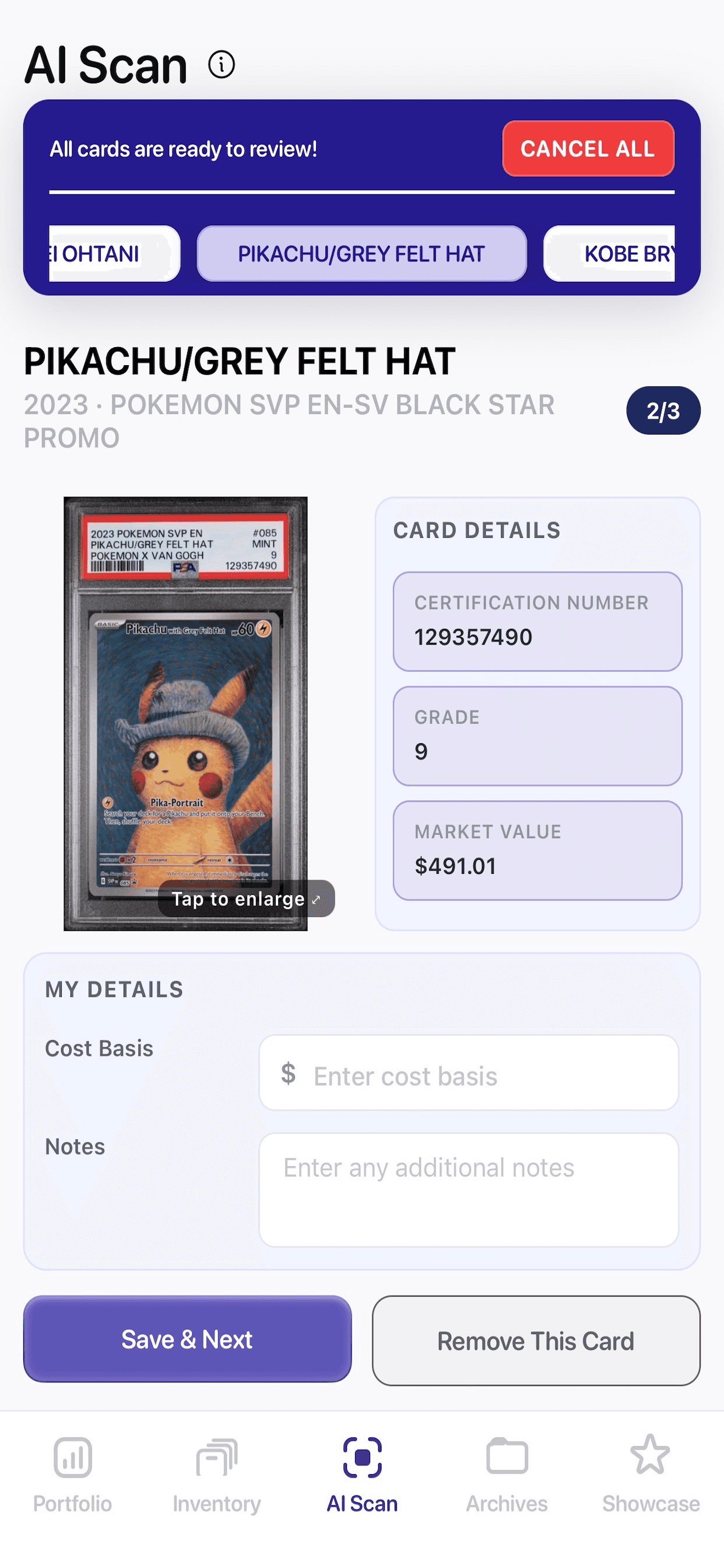 ProCards AI app preview 3